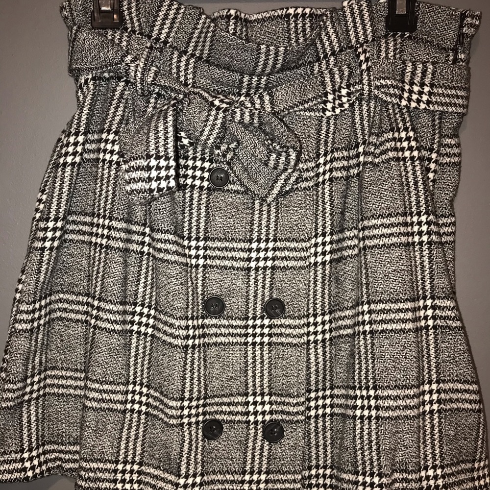 Mustard seed plaid skirt